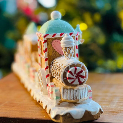 Enfeite Decorativo Trem Ginger - 17x47cm