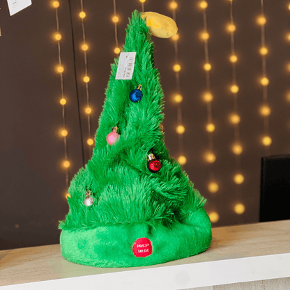 Gorro Árvore de Natal Animada com Som e Movimento – 36 x 20cm