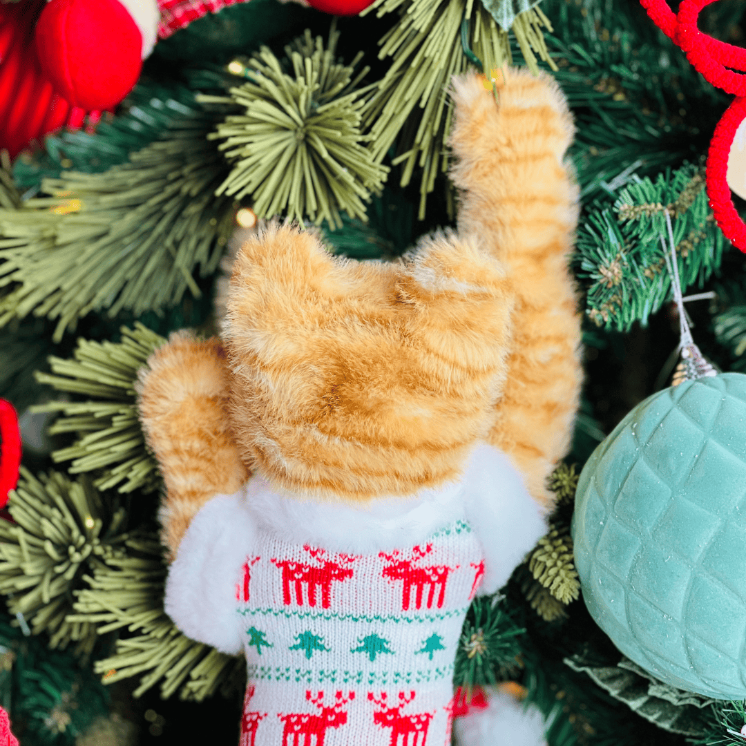 Gatinho Laranja Natalino 57cm