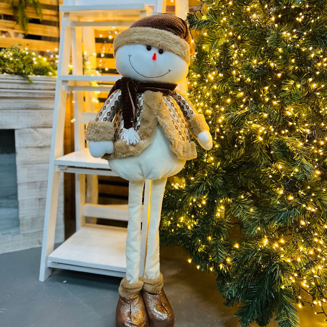 Boneco de Neve Natalino em Pé - 1,20 cm | Pernas Extensoras