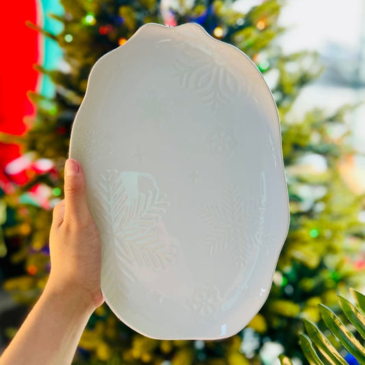 Travessa de Natal Pequena - Snow Flake 29cm