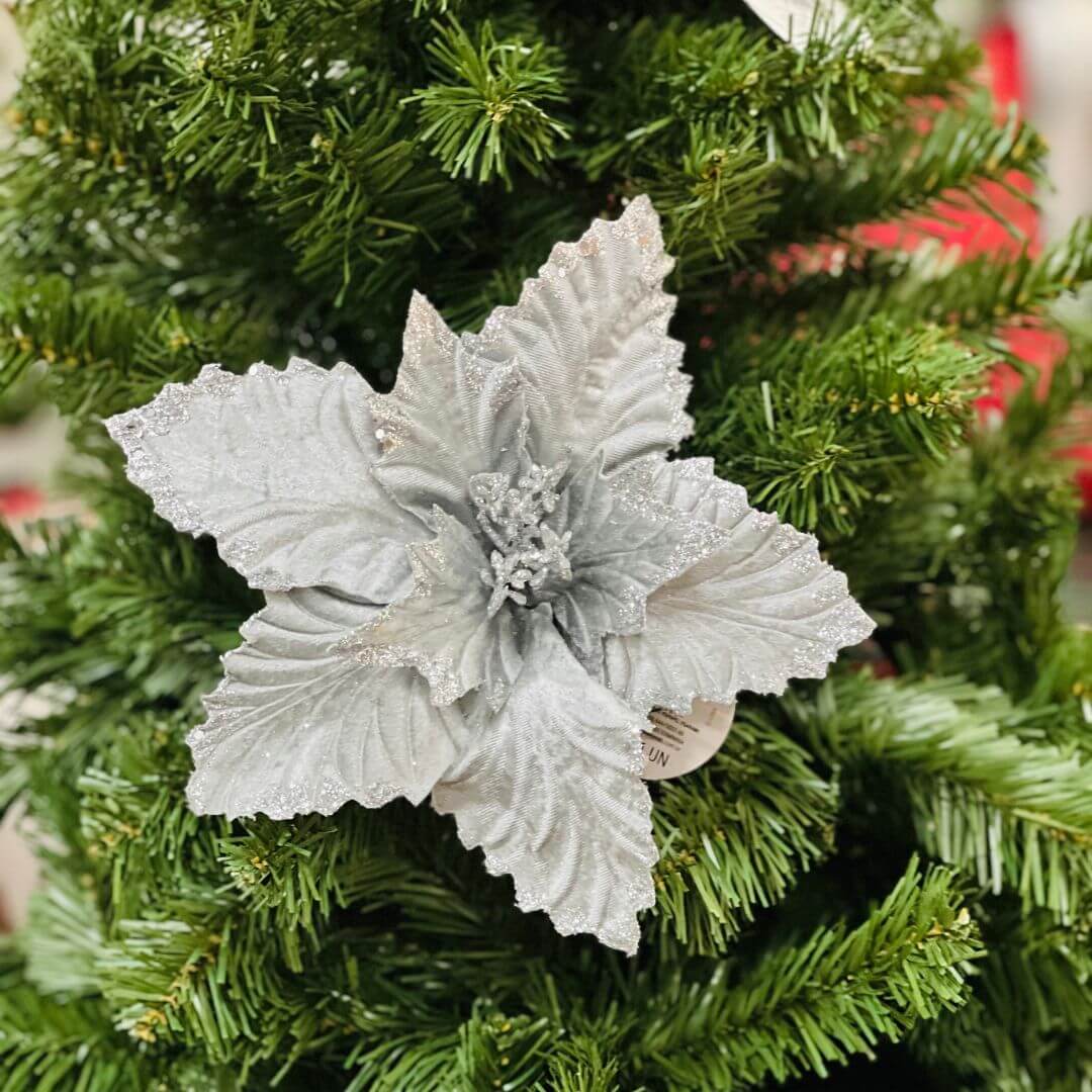 Flor Decorativa Poinsettia – 30cm
