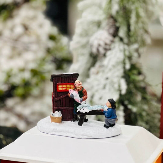 Cenário Natal Pescador 6x10x6cm