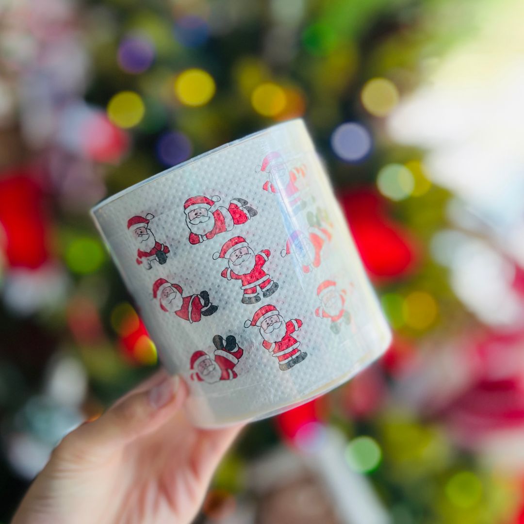 Papel Higiênico de Natal Decorativo - 30mtsx10cm