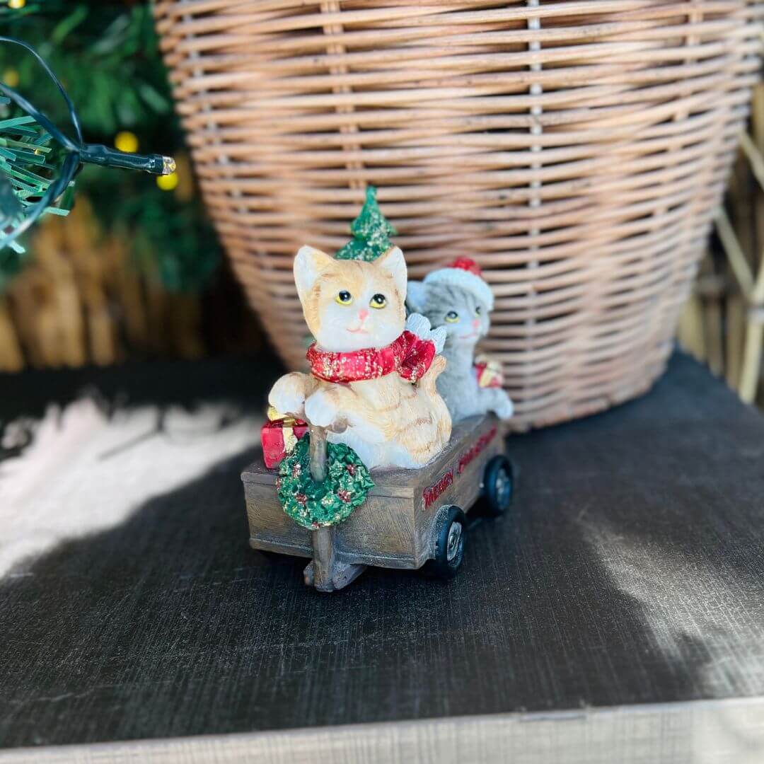 Enfeite Decorativo Carro com Gato – 10cm