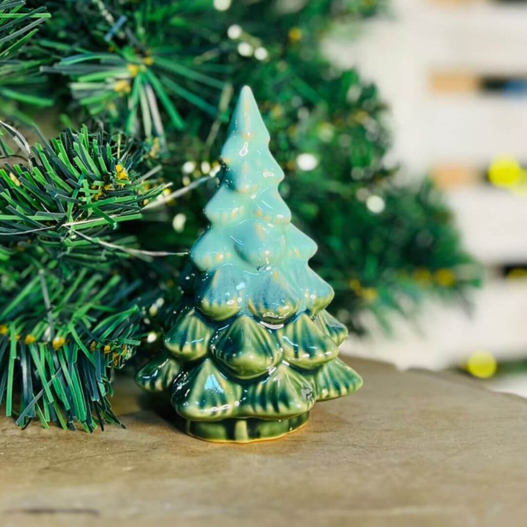 Natal Arvore  Decorativa  Pinheiro - 12x7x7cm