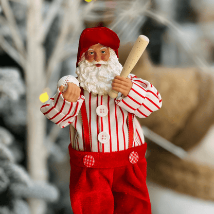 Papai Noel Colecionável Jogador de Basebol 30cm