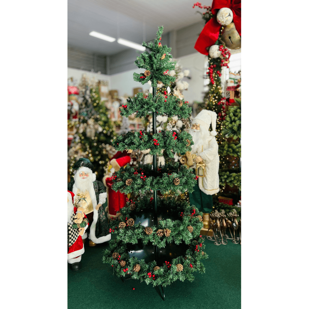 Árvore de Natal com Suporte e 4 Camadas – 2,1m