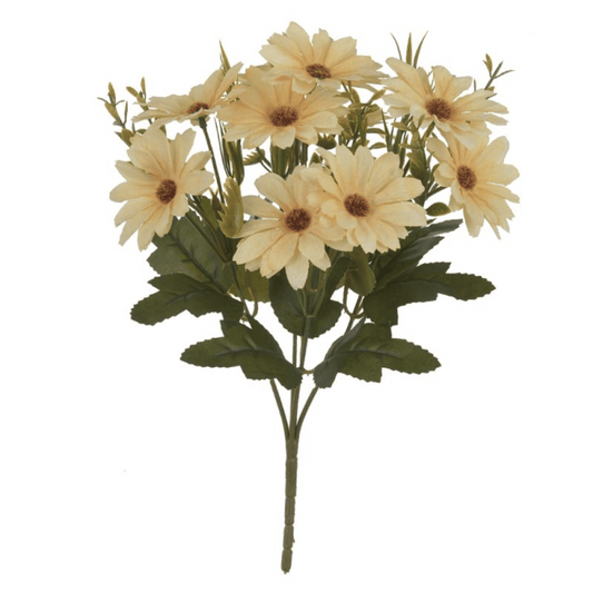 Margarida 10 Flores Amarelo Creme 30cm