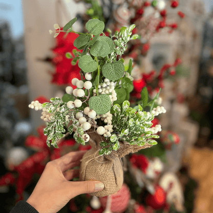 Mini Árvore Natalina Berries Brancas 40cm