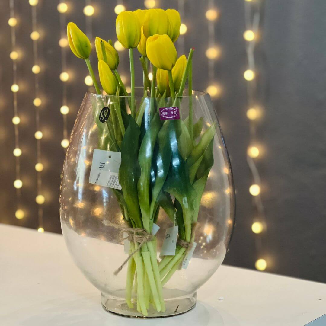 Vaso de Vidro Transparente – 30cm