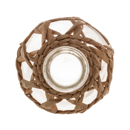 Vaso de Vidro Fibra Natural 11x19cm