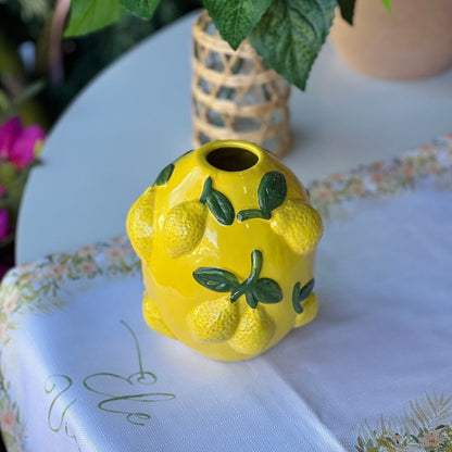 Vaso Limão de Cerâmica - 15cm
