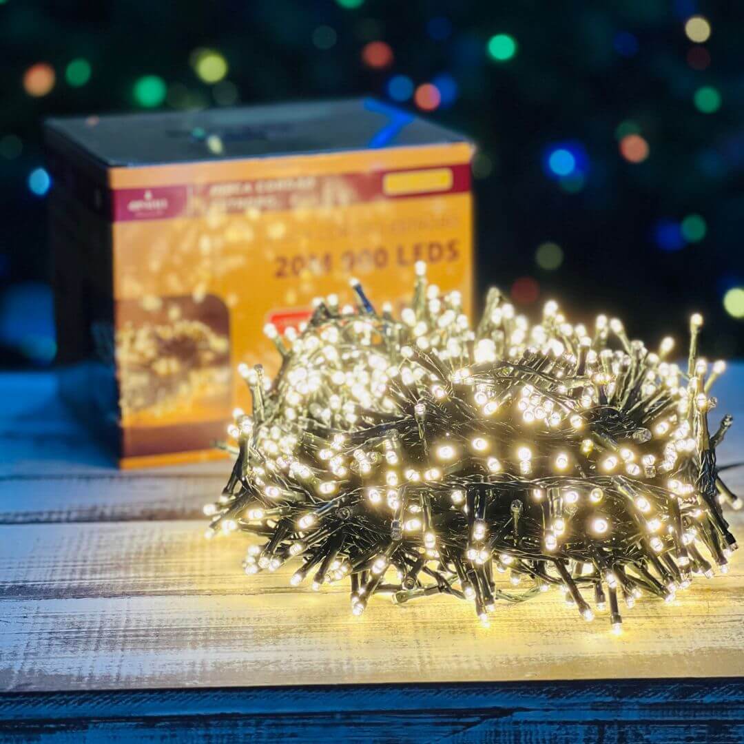 Pisca Led - Fio Verde - 20m - 900 Leds - Bivolt