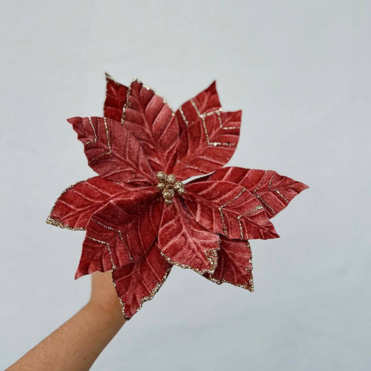 Poinsettia Veludo Rose – 37cm
