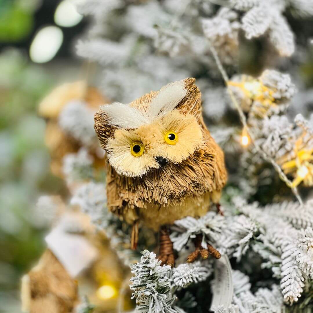 Coruja de Palha - 15cm