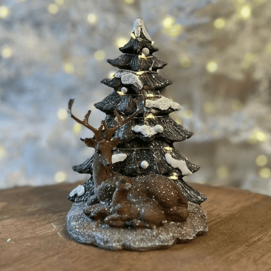 Árvore Decorativa LED com Rena – 19cm
