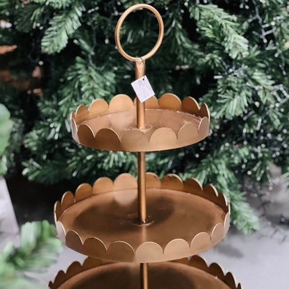 Bandeja Decorativa em Metal Bronze – 73cm