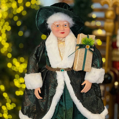 MAMÃE NOEL NATAL EM PÉ VERDE - 60CM