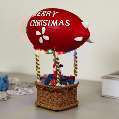 Balão Natalino Com Noel Com Led e Movimento 26cm