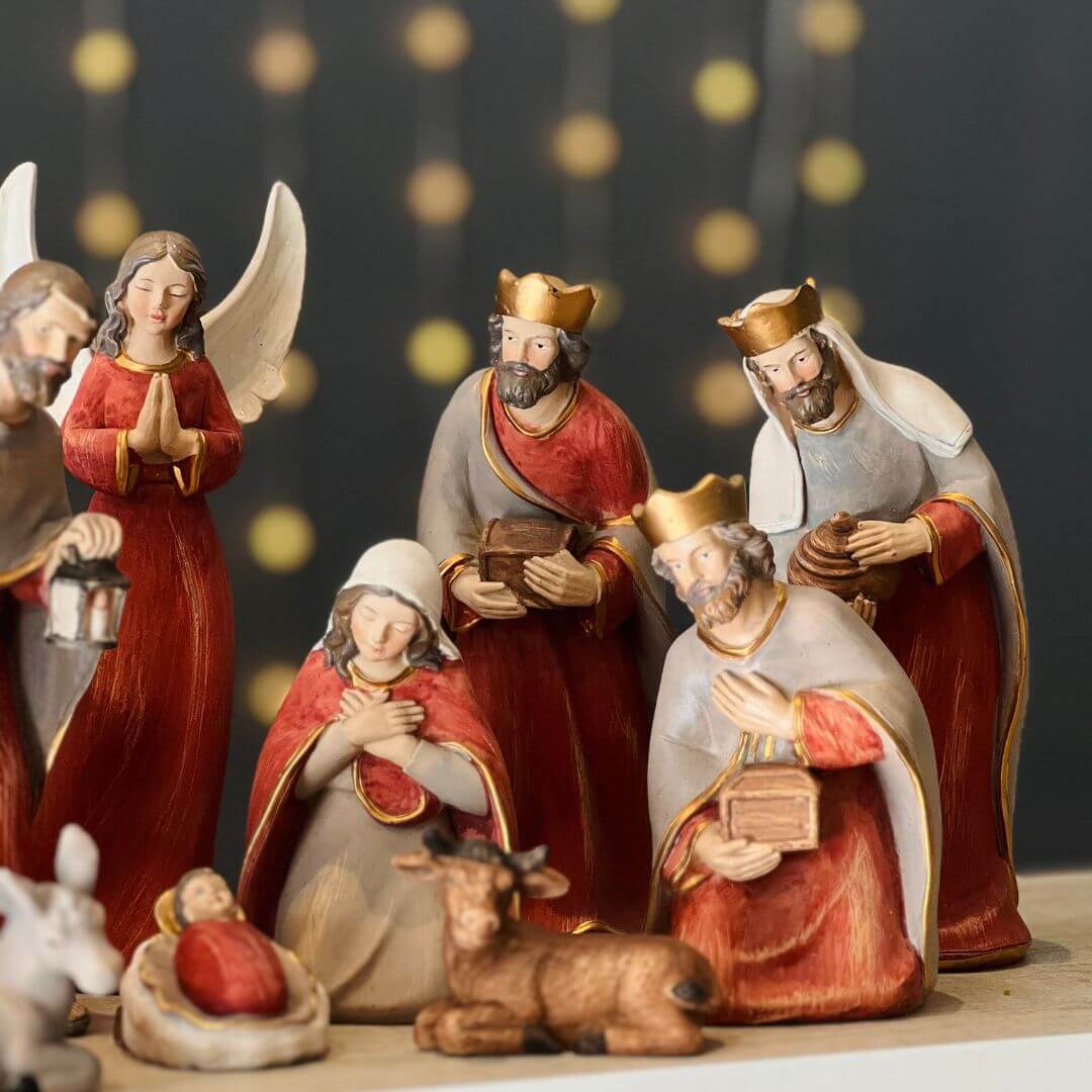 Presépio Decorativo - 16cm – Jogo com 10 Peças