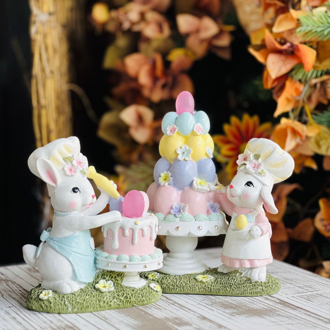 Coelho Confeitero Resina - 16cm