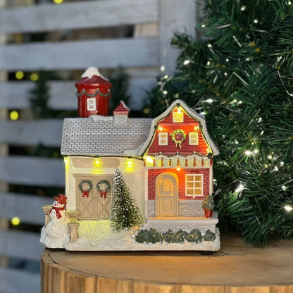 Casa Natalina Decorativa em Resina – 22,5 x 14,5 x 22,5cm