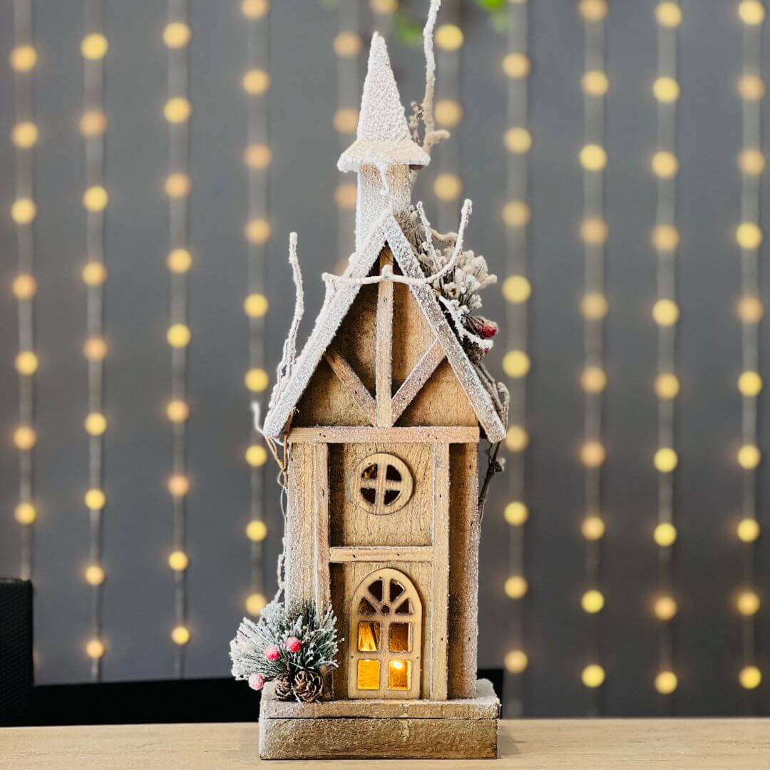 Casinha Natalina Com Led - 49cm