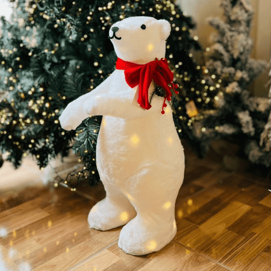 Urso Decorativo com LEDs Branco Quente – 60cm