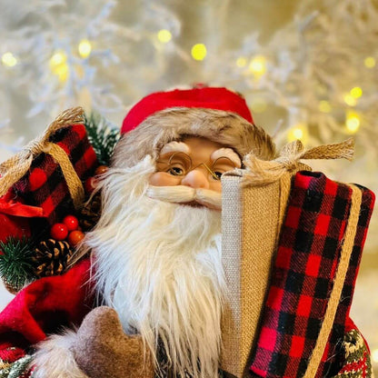 Papai Noel Natalino Com Presente - 45cm
