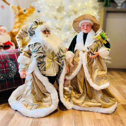 PAPAI NOEL NATAL EM PÉ DOURADO - 60CM