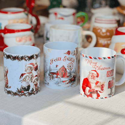 Caneca de Porcelana Cartas para o Papai Noel 300ml