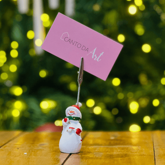 Marcador Natalino Boneco de Neve de Resina 3x3x5,8cm