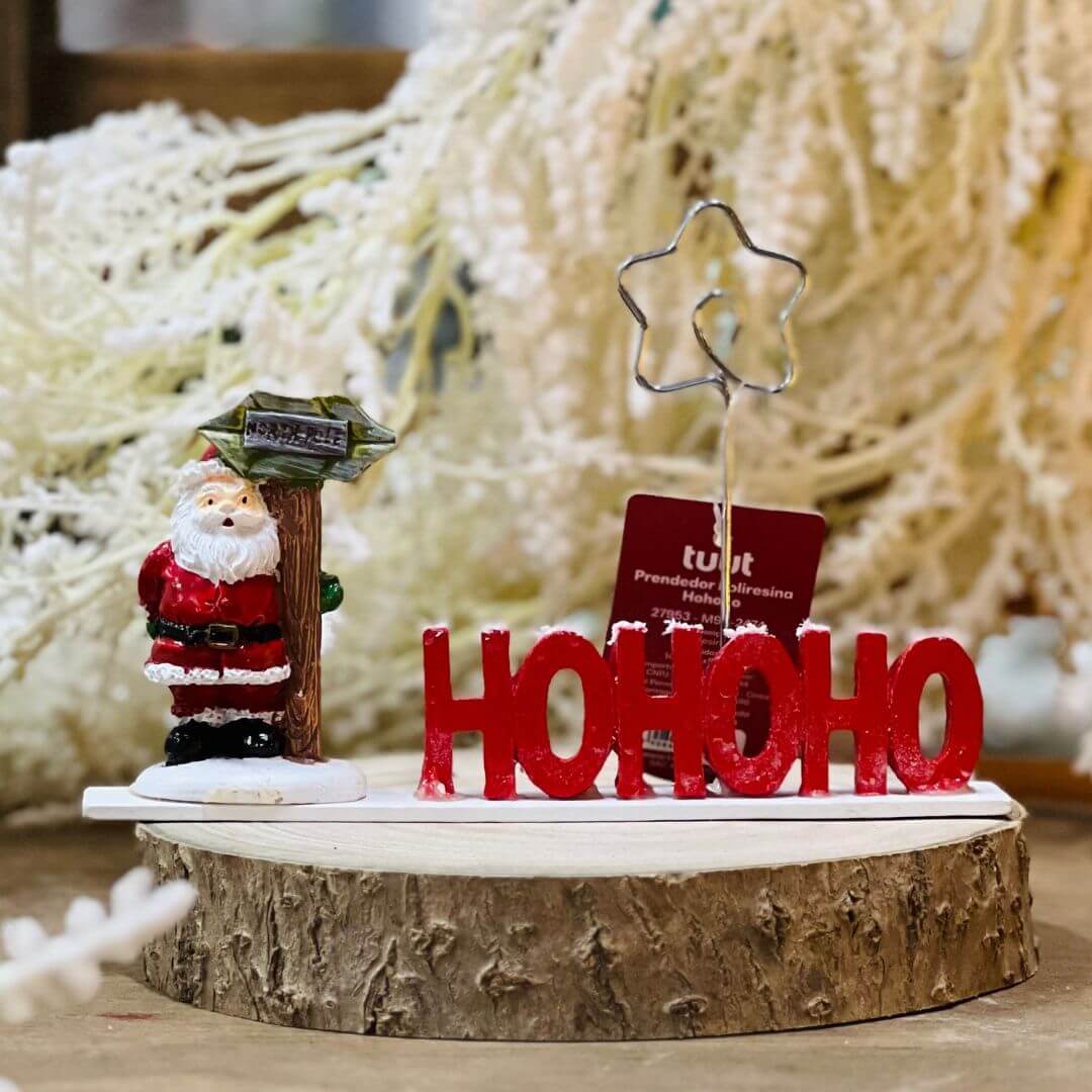Prendedor Decorativo Ho Ho Ho em Polirresina | 14cm