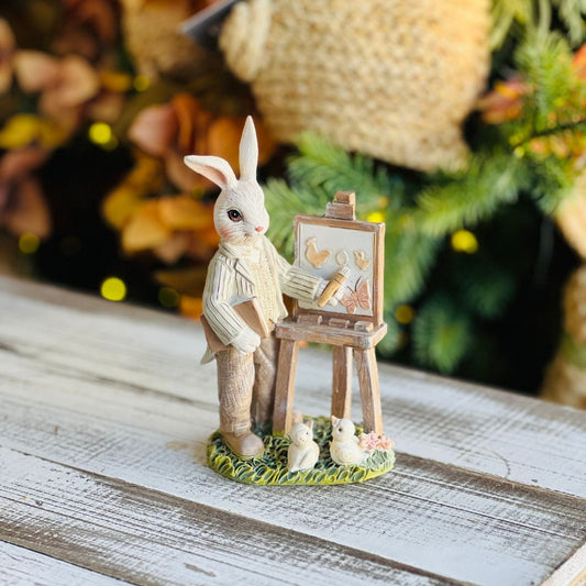 Coelho Quadro Pintura - 15,5cm