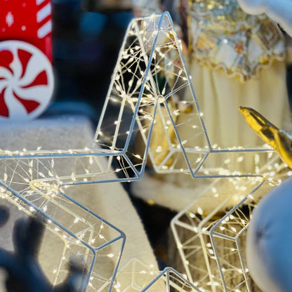 Estrela Decorativa 480 Led Bivolt Branco Quente - 38x6cm