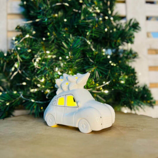 Decoracao Carro  Natal  C/led - 11,2x15,8x8cm