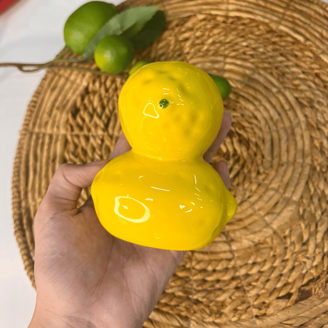 Vaso Limao Duplo Tutti-frutti de Cerâmica 12x9,5cm