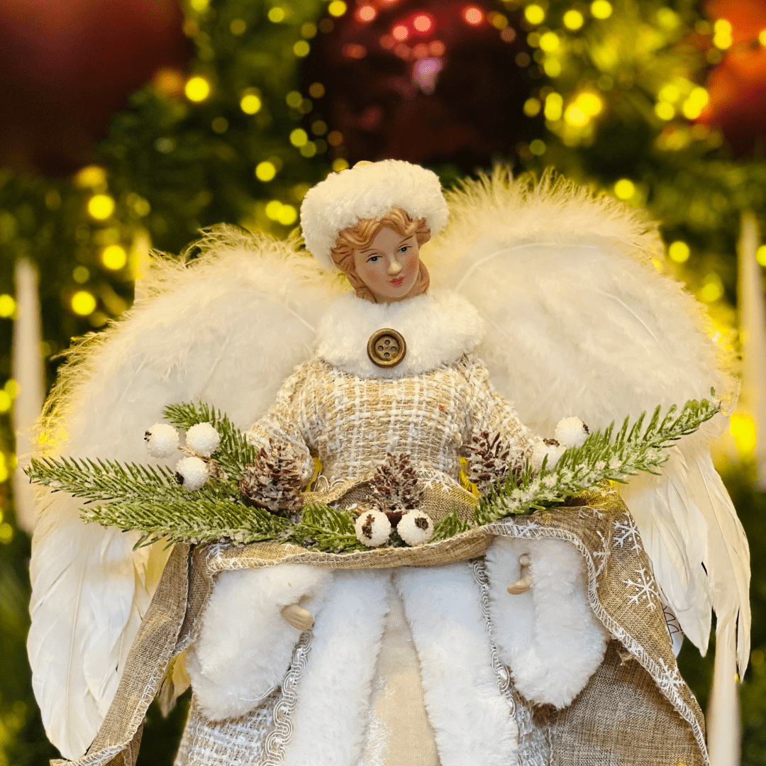 Anjo Natalino Champanhe 40cm