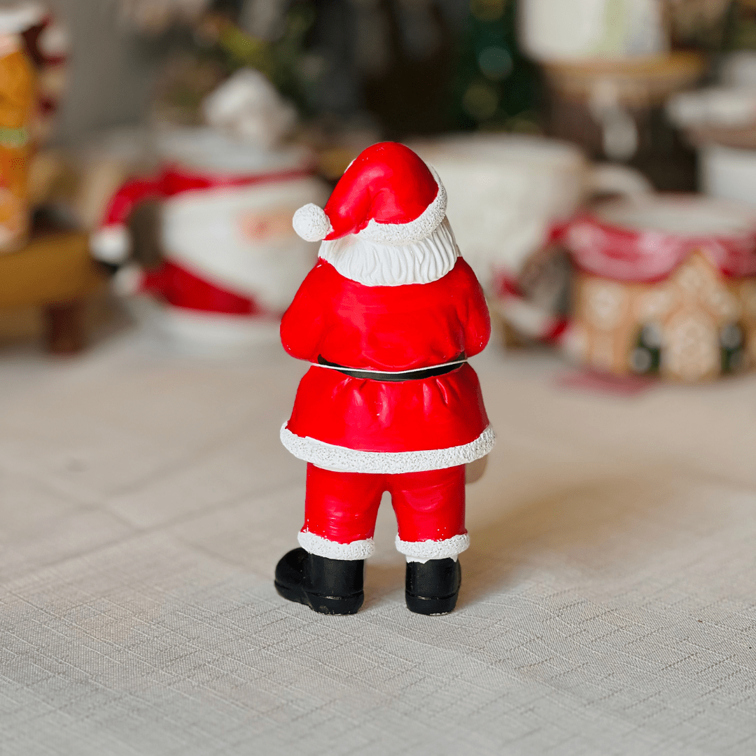 Papai Noel Com Presentes de Poliresina 8x7,5x18cm