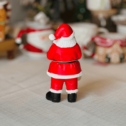 Papai Noel Com Presentes de Poliresina 8x7,5x18cm