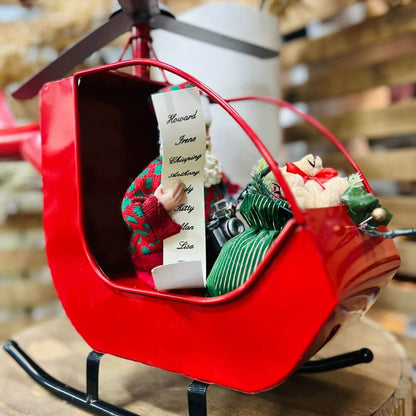 Adorno Papai Noel no Helicóptero