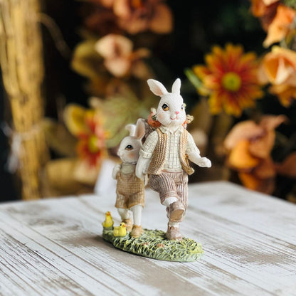 Coelho Pai e Filho - 17cm