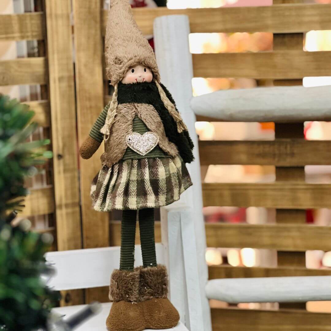 Boneca Natal Menina em Pé –  53cm