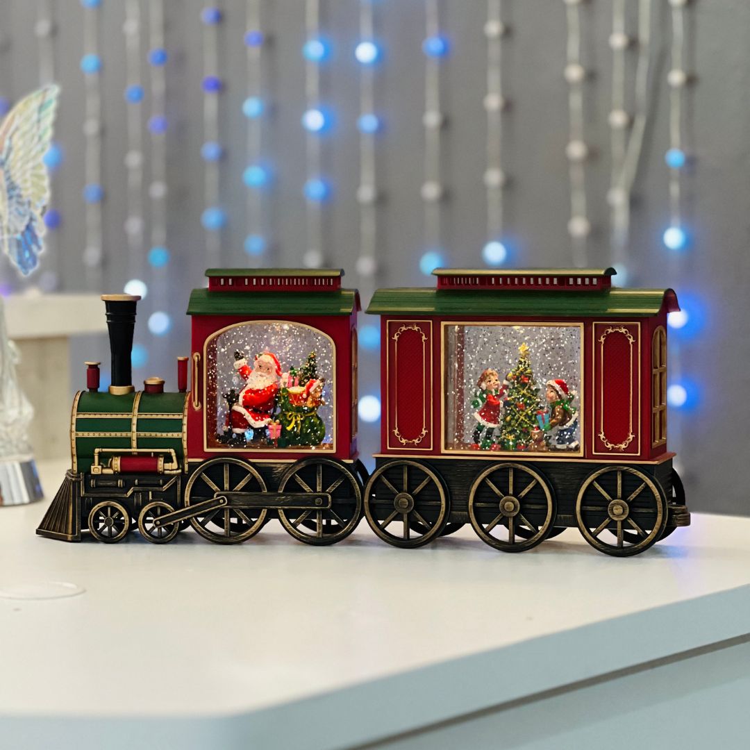 Trem Natalino com Led e Música Resina/Plástico - 19,8x48cm
