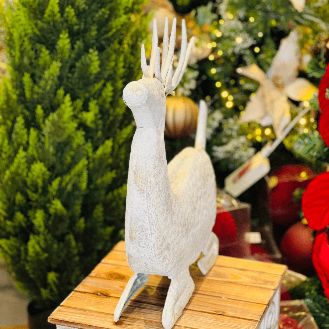 Rena Decorativa Branca de Metal 50cm