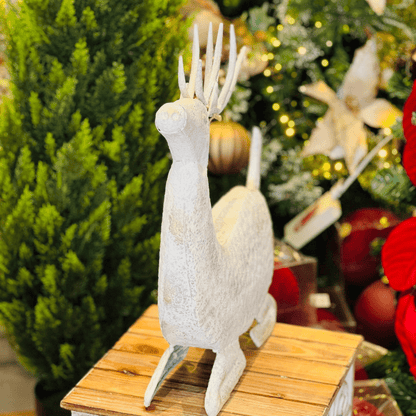 Rena Decorativa Branca de Metal 50cm