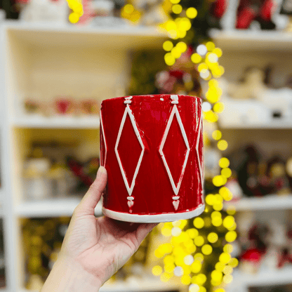 Pote Natalino Quebra Nozes Gingerbread de Cerâmica 28x13cm