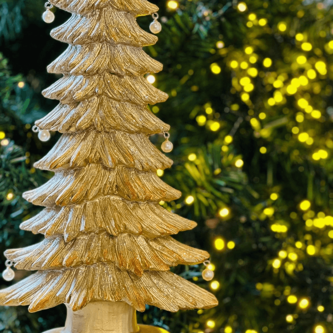 Mini Árvore Marrom e Dourado - 42cm