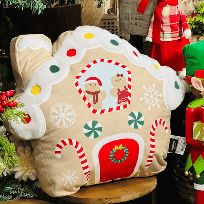 445472-Almofada de Natal Em Formato de Casa Ginger 54cmx46 Cm